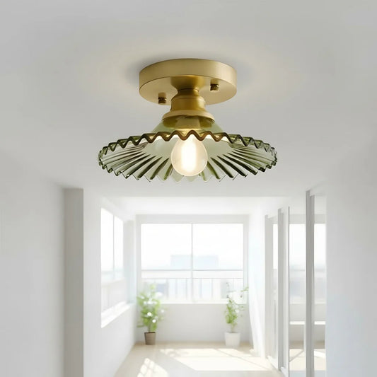 Nordic Glass Scalloped Ceiling Light