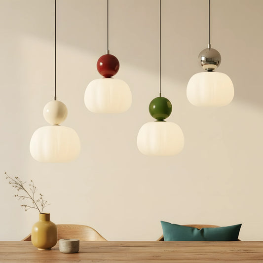 Modern Minimalist Resin Pumpkin Cream Pendant Light