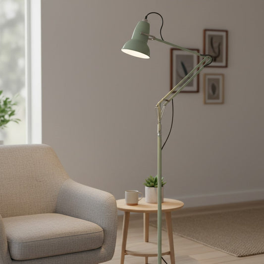 Melrose Classic Industrial Adjustable Arm Floor Lamp