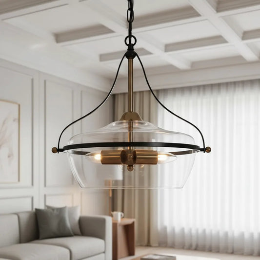 Modern Glass Bowl Pendant Light