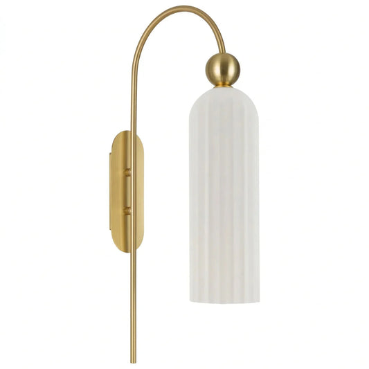 Minimalist Ribbed Tube Glass Wall Light
