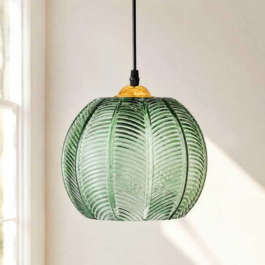 Modern Leaf Glass Ball Pendant Light