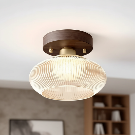 Modern Cognac Glass Ceiling Light