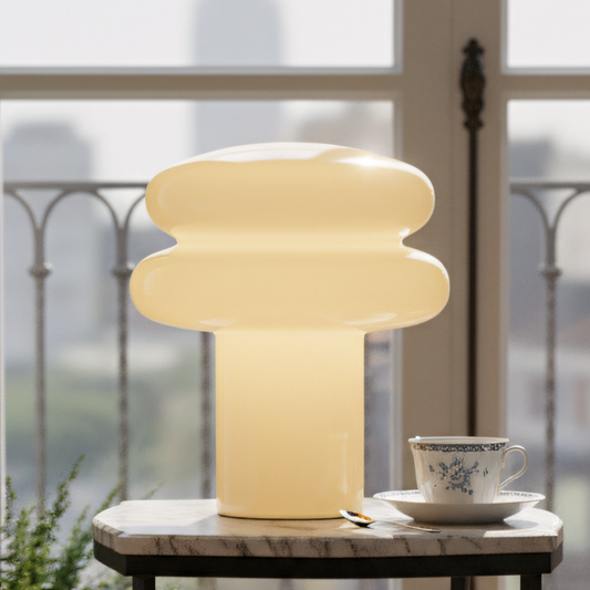 Modern Bauhaus Colorful Glass Mushroom Table Lamp