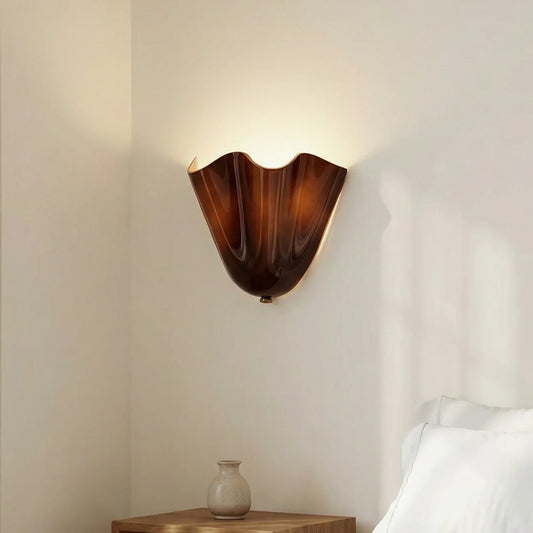Petalia Retro Art Deco Shell Glass Wall Light