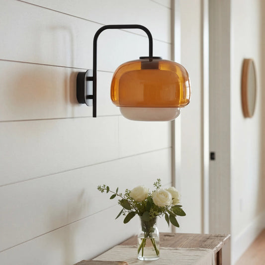 Vernon Modern Art Glass Ball Double Wall Light