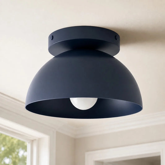 Colourful Minimalist Flush-Mount Dome Ceiling Light