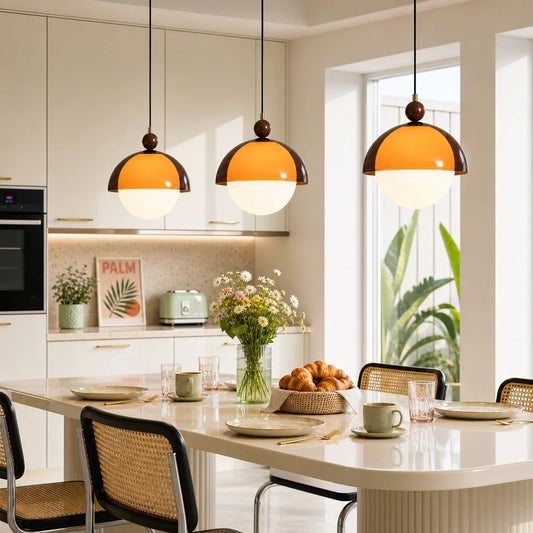 Elwin Retro Bauhaus Sunset Pendant Lamp For Bedroom Cozy Lighting