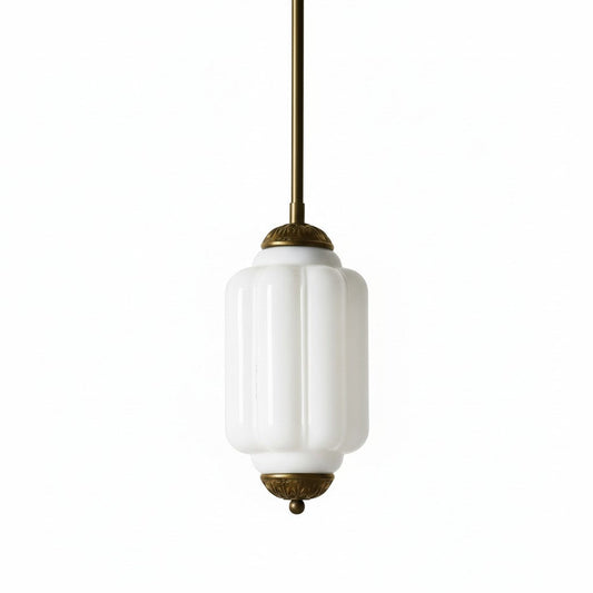 Evelyn Vintage Petite Pumpkin Ribbed Glass Eloise Pendant Light