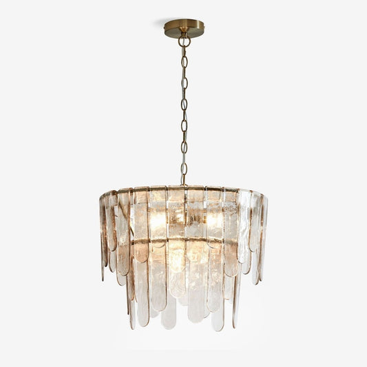 Jack Farmhouse Tiered Textured Glass Pendant Light