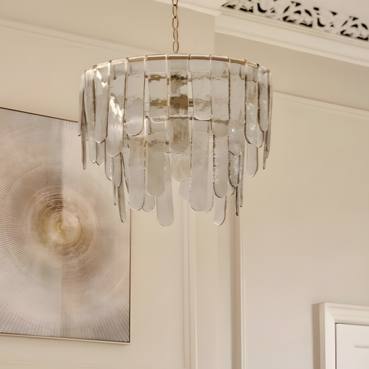 Jack Farmhouse Tiered Textured Glass Pendant Light
