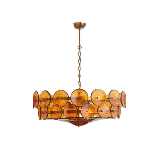 Vintage Layered Colorful Glass Pendant Light