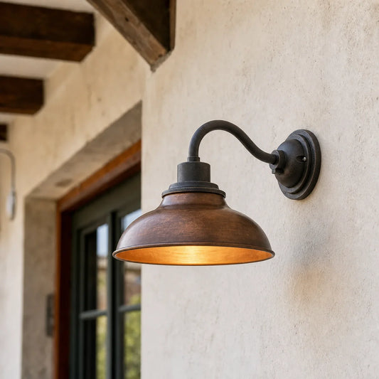 Industrial Dome Aluminum Outdoor Wall Light