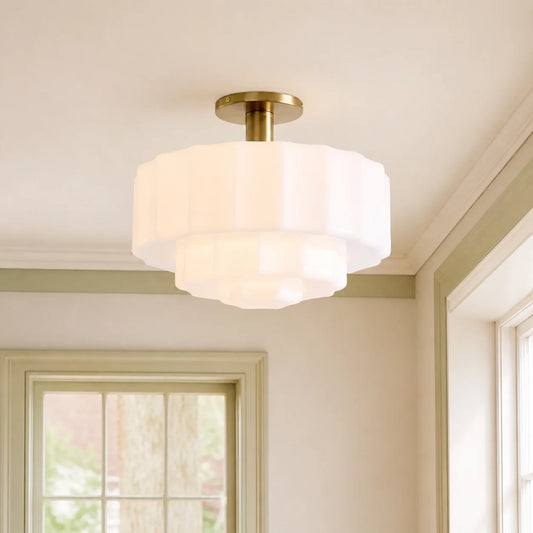 Minimalist Milky White Glass Ceiling Light