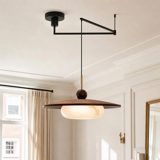 Modern Adjustable Alabaster LED Pendant Light