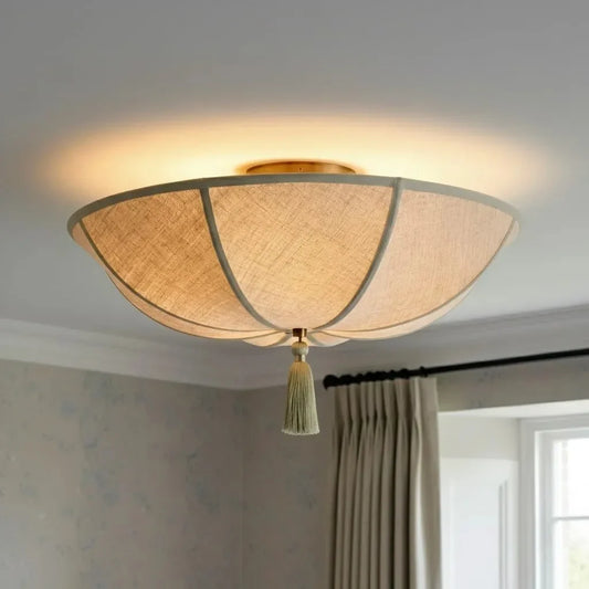 Modern Decorative Textured Fabric Ceiling Light