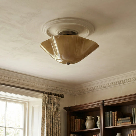 Modern Glass Flush Mount Ceiling Light