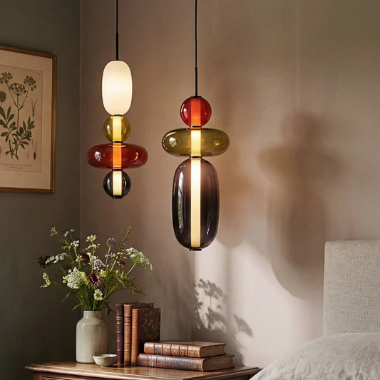Modern Colorful Acrylic Glass Sphere Pendant Light