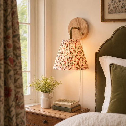 Modern Floral Pleated Decorative Wall Light