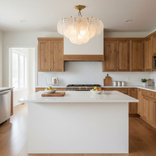 Modern Tiered Glass Flush Mount Ceiling Light