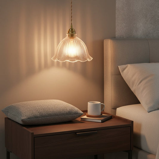 Nordic Retro Flower Glass & Metal Pendant Light