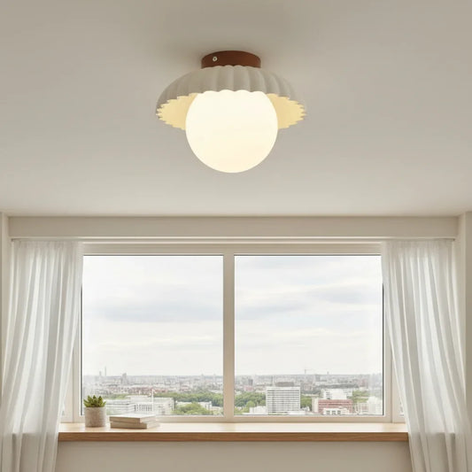 Minimalist Cream Style Resin Ceiling Light