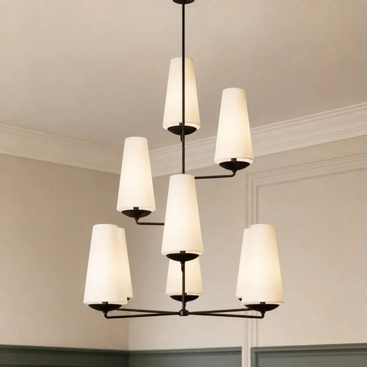 Nordic Fabric Metal Large Candlestick Chandelier