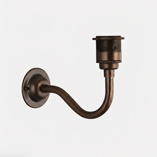 Retro Metal Curved Wall Lamp Base