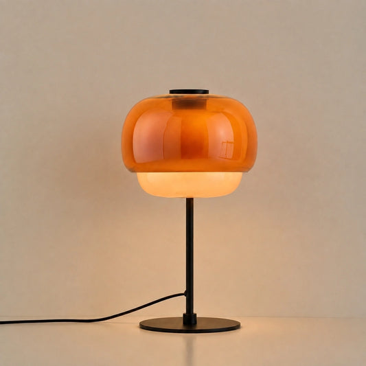 Vernon Minimalist Coloured Glass Mushroom Table Light