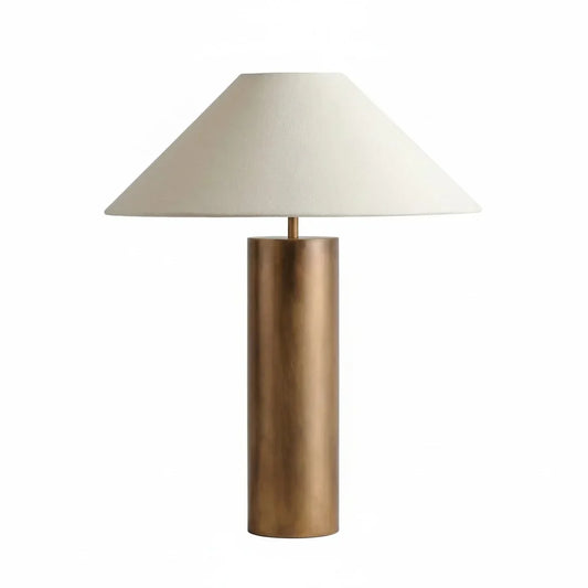 Vintage Brass Cylinder Table Lamp Base