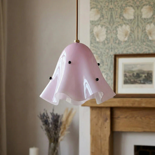 Elegant Retro Flower Fazzo Glass Pendant Light
