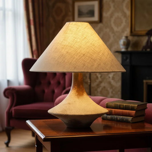 Vintage Cone Ceramic Vase Base Table Lamp