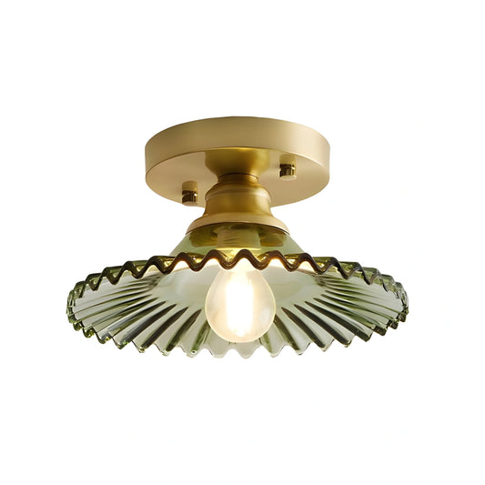 Nordic Glass Scalloped Ceiling Light