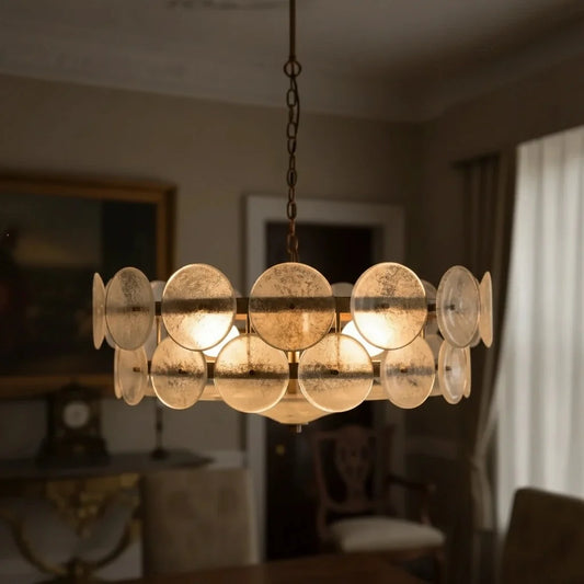 Vintage Layered Colorful Glass Pendant Light