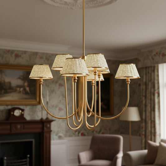 Vintage Layered Floral Print Fabric Chandelier