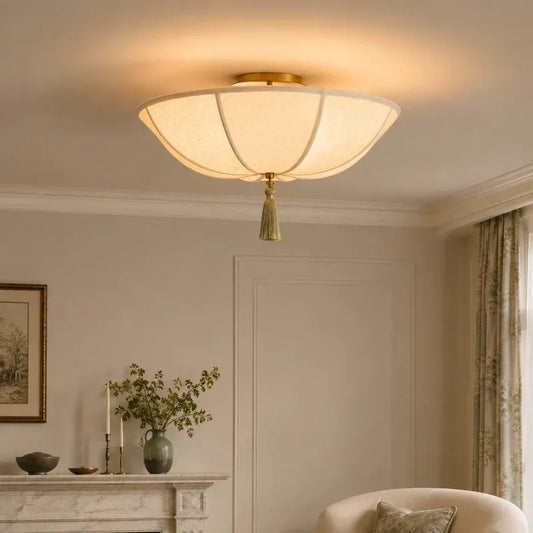 Modern Decorative Textured Fabric Ceiling Light