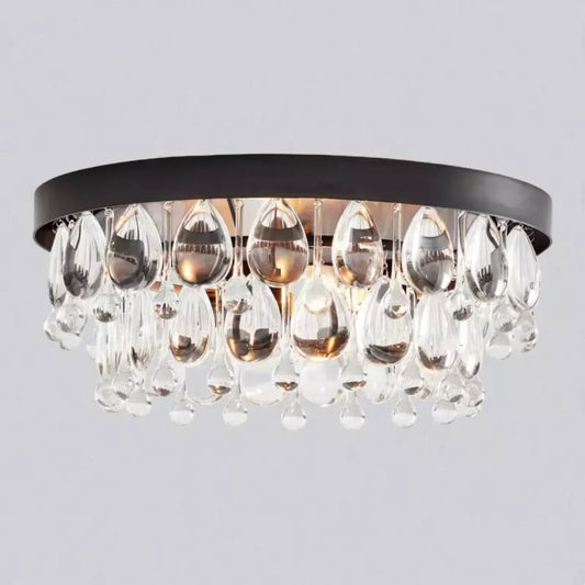 Luxury Double-Layer Teardrop Crystal Ceiling Light