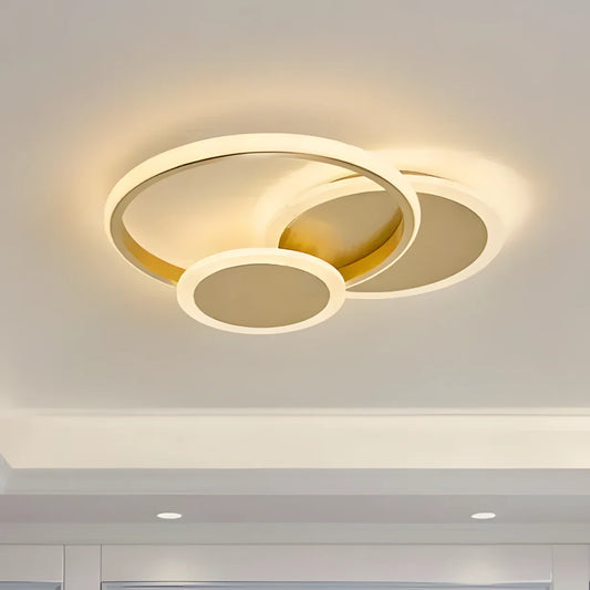 Modern Artistic Circles Dimmable LED Ceiling Light