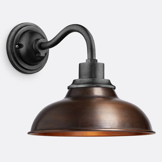 Industrial Dome Aluminum Outdoor Wall Light