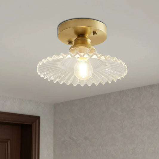 Nordic Glass Scalloped Ceiling Light