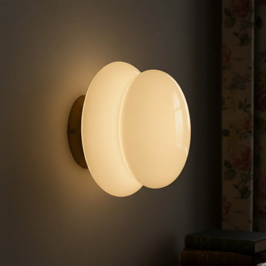 Modern Artful Opal Glass Wall Light