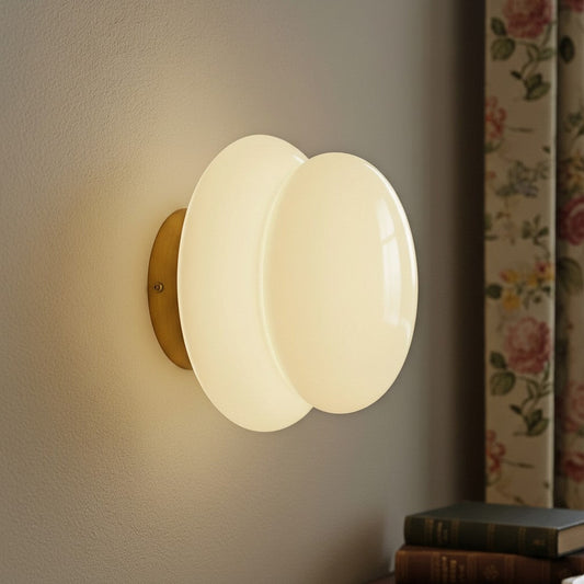Modern Artful Opal Glass Wall Light