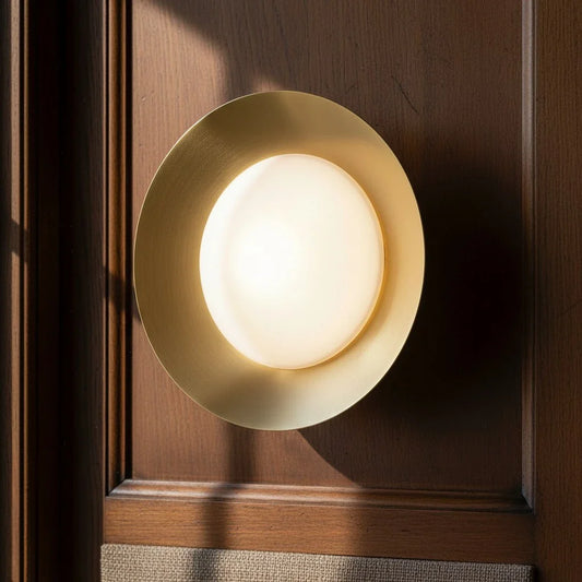 Modern Disc LED Opal Glass Wall Light