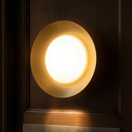 Modern Disc LED Opal Glass Wall Light
