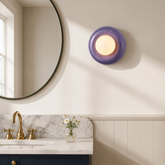 Novi Modern Round Decorative Resin LED Wall Light