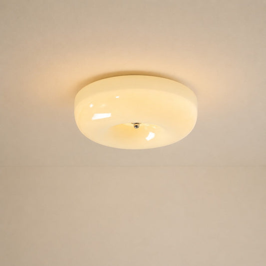 Bauhaus Cream Pudding Glass Ceiling Light