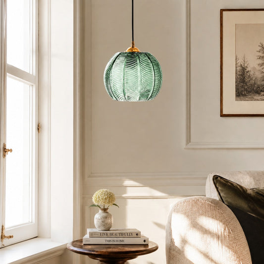 Modern Leaf Glass Ball Pendant Light