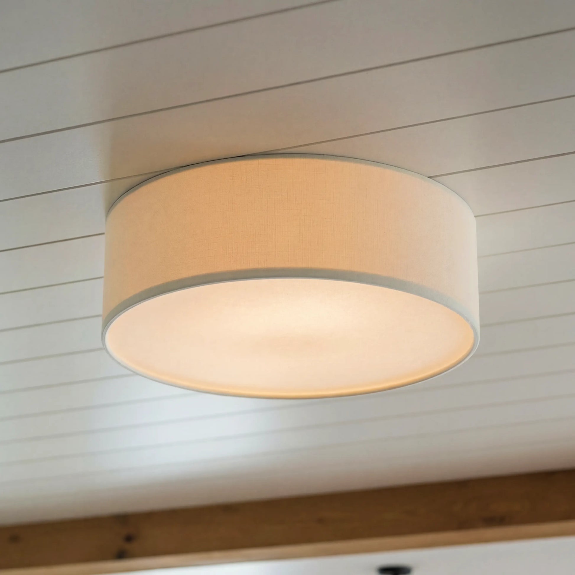 Minimalist Fabric Cylinder Shade Ceiling Light