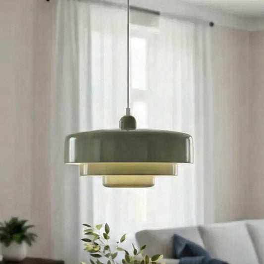 Colourful Bauhaus Triple Layer Pendant Light