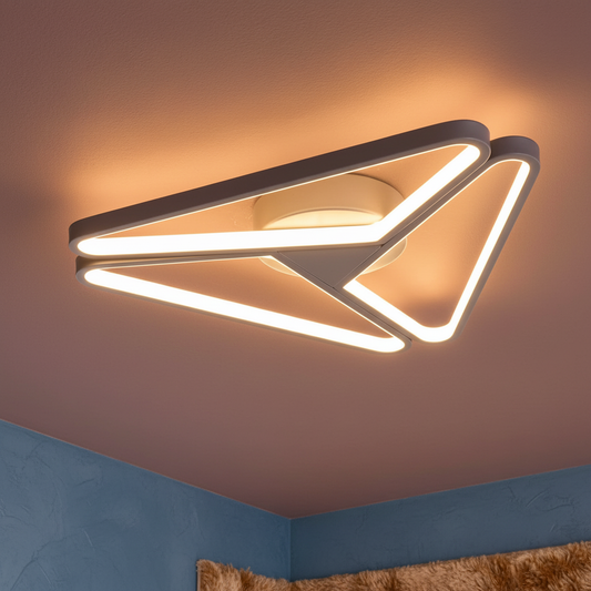 Minimalist Grey Triangular Ceiling Light